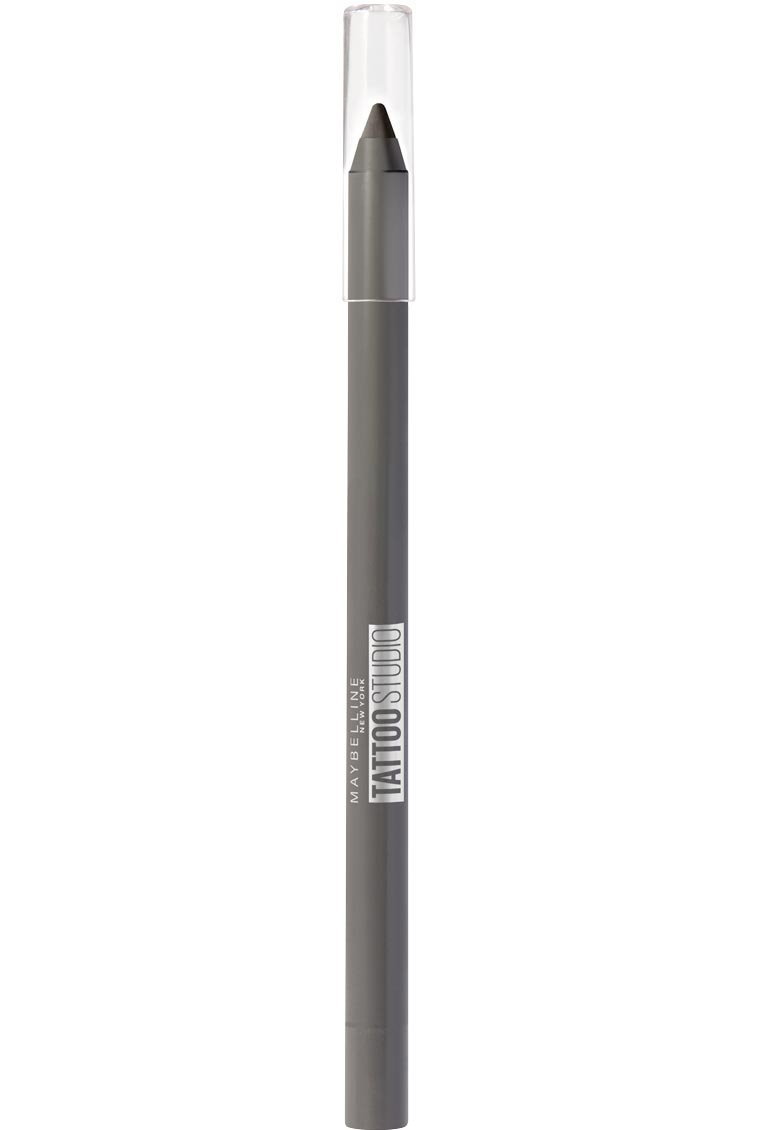 Delineador de ojos TattooStudio Sharpenable Gel Pencil en tono Intense Charcoal de Maybelline.