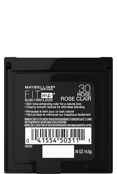 Maybelline Fit Me blush 30 rose 041554503111 back